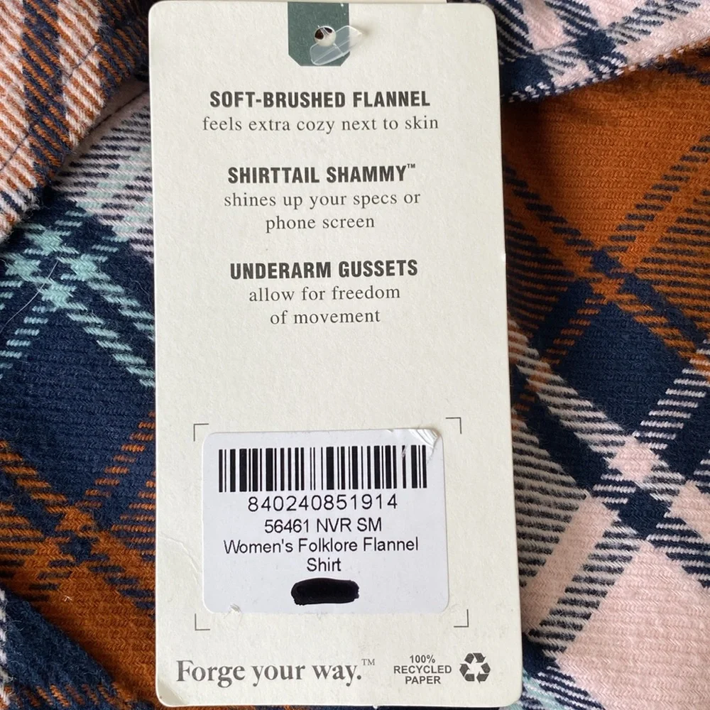 Duluth Trading Flannel, SM, NWT - Picture 6 of 7